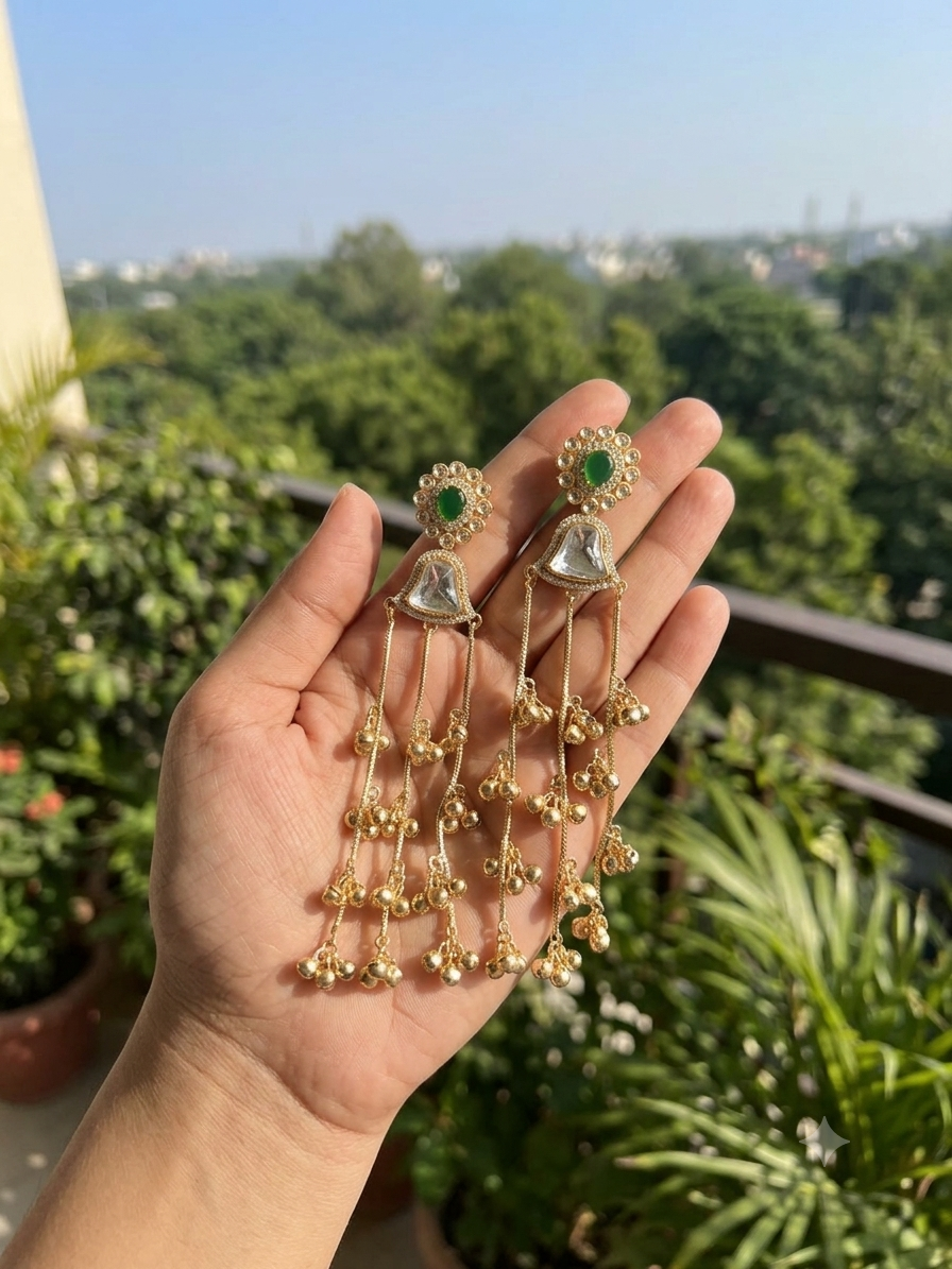 Brass kashmiri jhumka