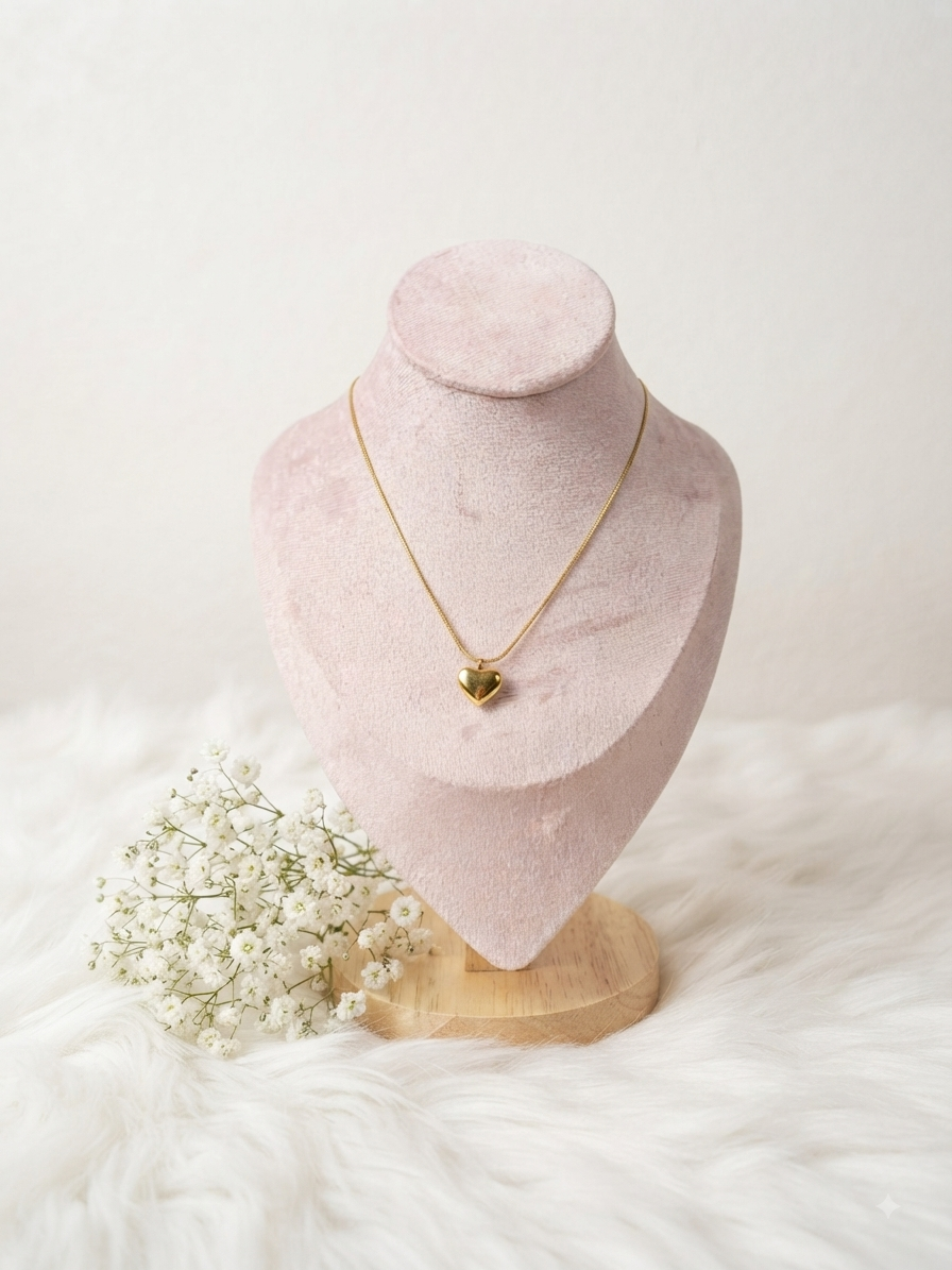 Beautiful anti tarnish heart necklace