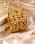 Microgold polished brass heritage bangle set