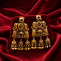 Microgold polished kashmiri short earrings