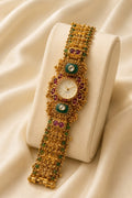 Brass Kashmiri heritage watch micro gold polished in beautiful heavy design