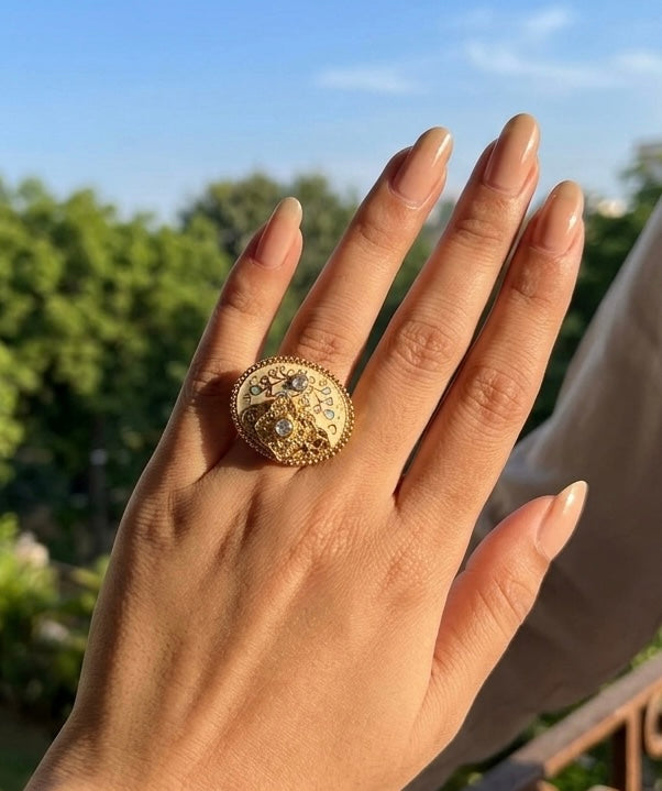 Beautiful brass jodha ring