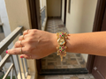 Brass heritage kashmiri watch with rubi and green shades