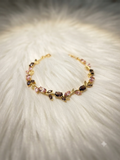 Tulip anti tarnish golden adjustable chain bracelet