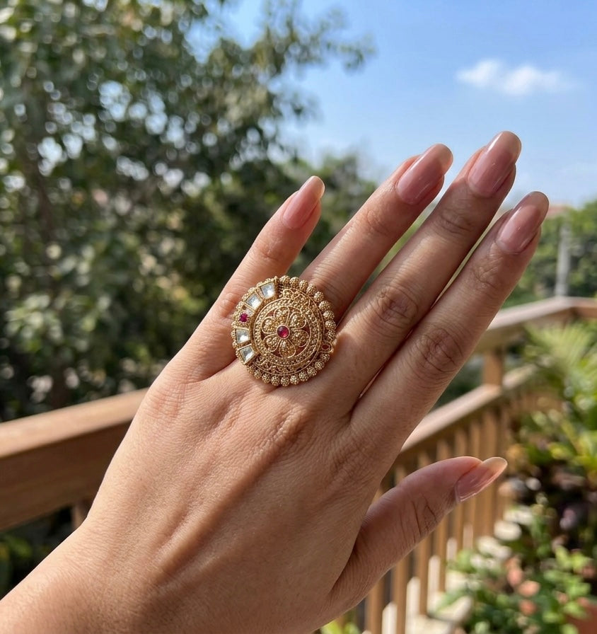 Beautiful brass jodha ring