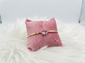 Beautiful antitarnish pink stone golden kada bracelet