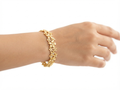 Beautiful anti tarnish flower bracelet golden