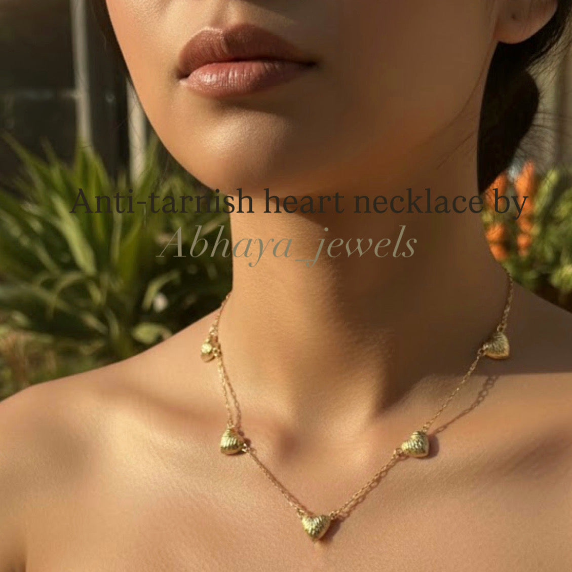 Beautiful anti tarnish heart necklace