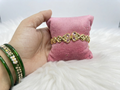 Beautiful anti tarnish pink stond kada bracelet
