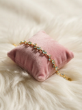 Aqua blue adjustable anti tarnish bracelet