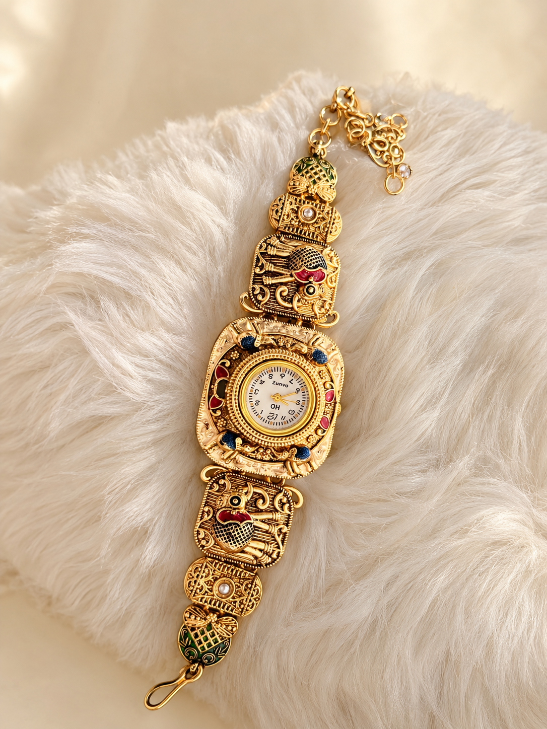 Copper kashmiri golden heritage watch