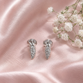 Anti tarnish silver cockroach studd earrings
