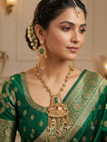 Brass heritage kashmiri necklace set with earrings